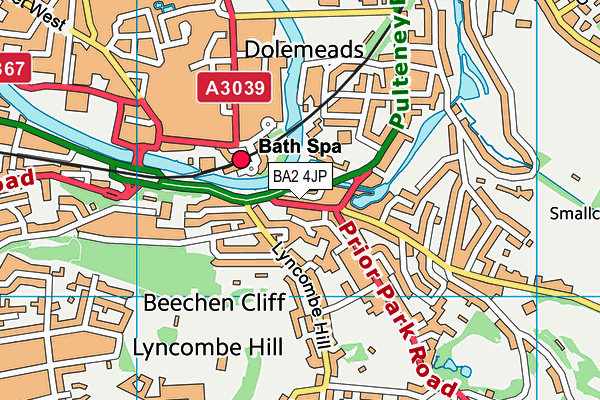 BA2 4JP map - OS VectorMap District (Ordnance Survey)