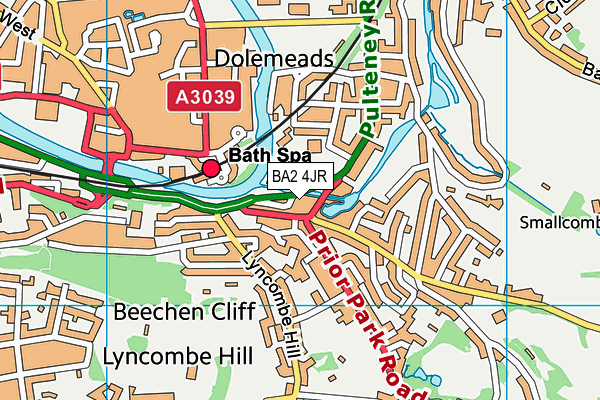 BA2 4JR map - OS VectorMap District (Ordnance Survey)