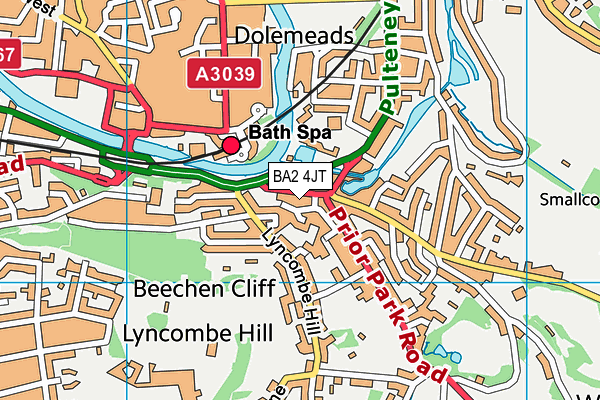 BA2 4JT map - OS VectorMap District (Ordnance Survey)