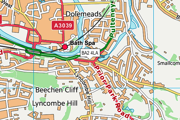 BA2 4LA map - OS VectorMap District (Ordnance Survey)