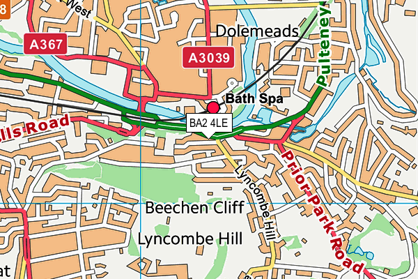 BA2 4LE map - OS VectorMap District (Ordnance Survey)