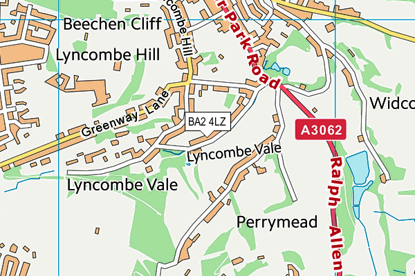 BA2 4LZ map - OS VectorMap District (Ordnance Survey)