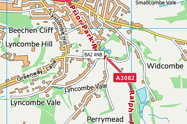 BA2 4NB map - OS VectorMap District (Ordnance Survey)