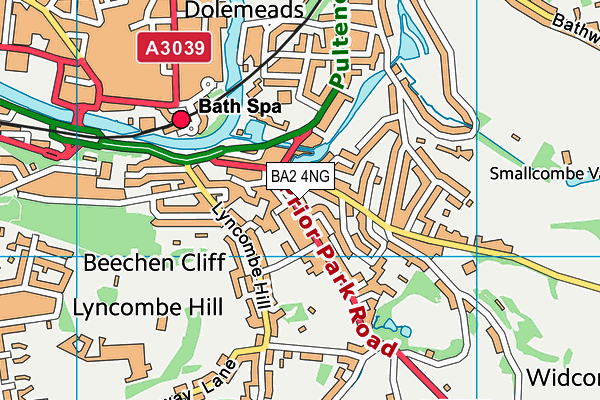 BA2 4NG map - OS VectorMap District (Ordnance Survey)