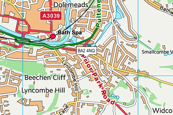 BA2 4NQ map - OS VectorMap District (Ordnance Survey)