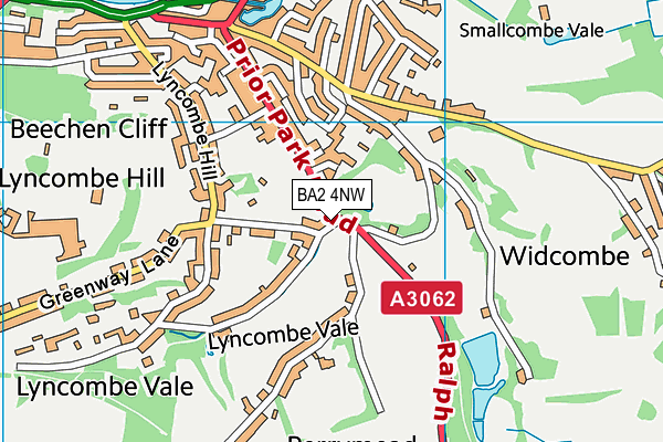 BA2 4NW map - OS VectorMap District (Ordnance Survey)