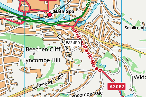 BA2 4PD map - OS VectorMap District (Ordnance Survey)