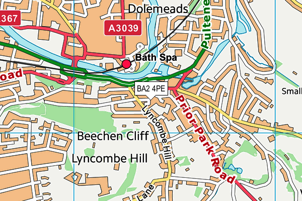 BA2 4PE map - OS VectorMap District (Ordnance Survey)