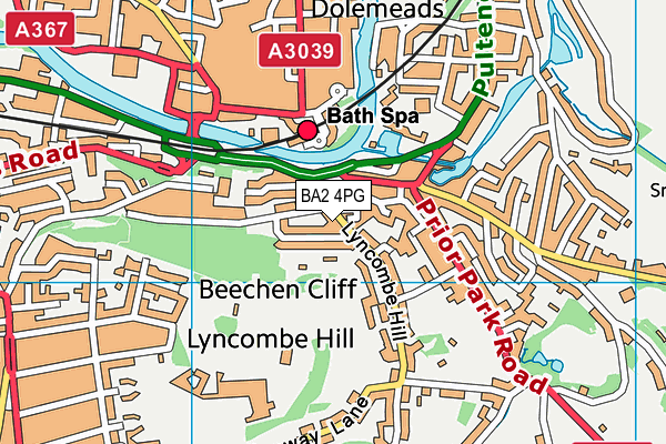 BA2 4PG map - OS VectorMap District (Ordnance Survey)