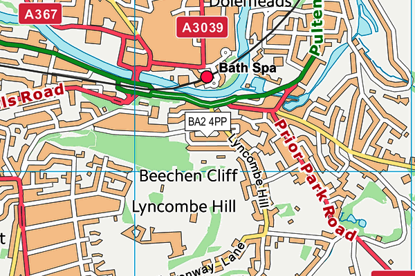 BA2 4PP map - OS VectorMap District (Ordnance Survey)