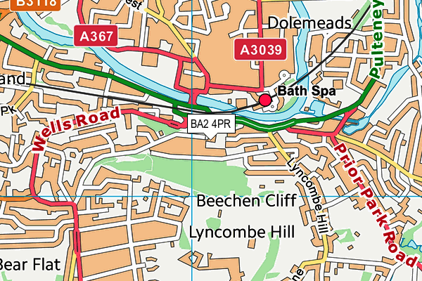 BA2 4PR map - OS VectorMap District (Ordnance Survey)