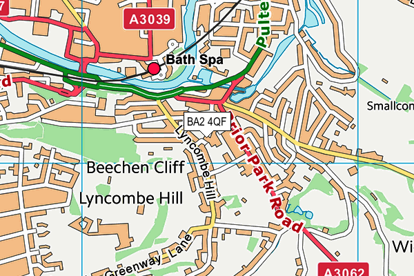 BA2 4QF map - OS VectorMap District (Ordnance Survey)