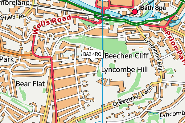 BA2 4RQ map - OS VectorMap District (Ordnance Survey)