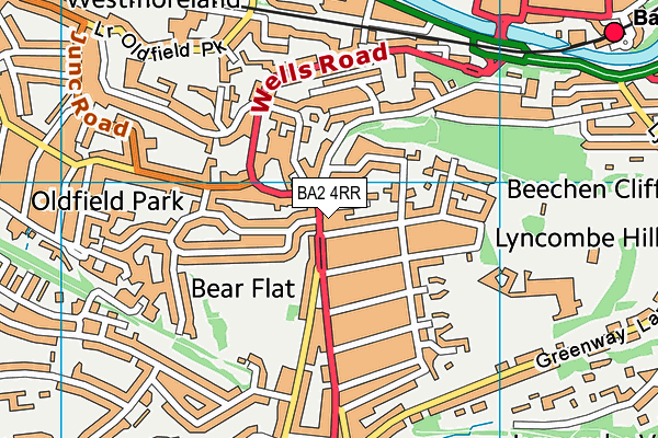 BA2 4RR map - OS VectorMap District (Ordnance Survey)