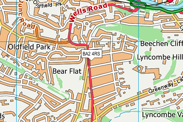 BA2 4RS map - OS VectorMap District (Ordnance Survey)