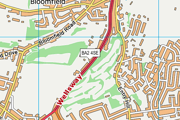 BA2 4SE map - OS VectorMap District (Ordnance Survey)