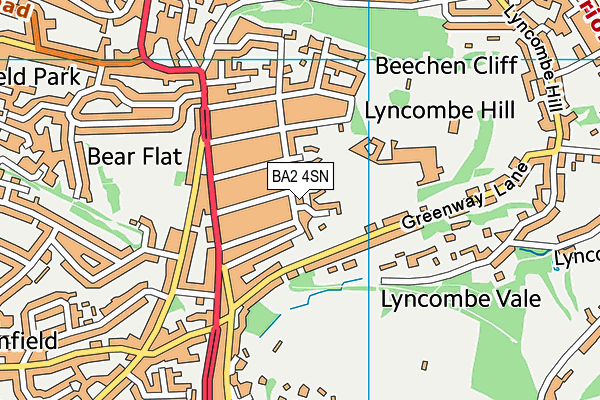 BA2 4SN map - OS VectorMap District (Ordnance Survey)