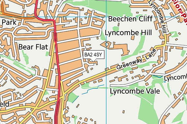 BA2 4SY map - OS VectorMap District (Ordnance Survey)