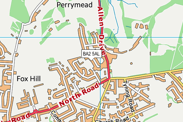 BA2 5AL map - OS VectorMap District (Ordnance Survey)