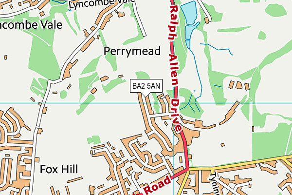 BA2 5AN map - OS VectorMap District (Ordnance Survey)