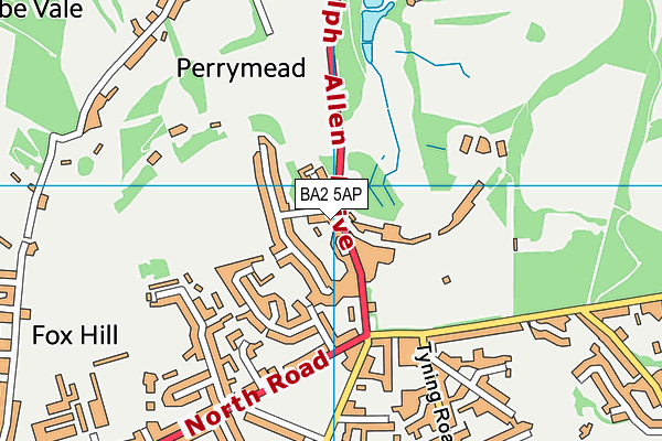 BA2 5AP map - OS VectorMap District (Ordnance Survey)