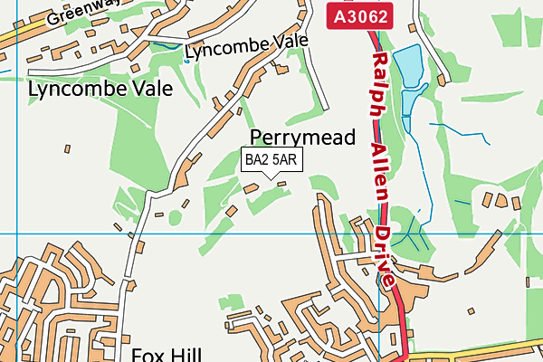 BA2 5AR map - OS VectorMap District (Ordnance Survey)