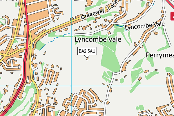 BA2 5AU map - OS VectorMap District (Ordnance Survey)