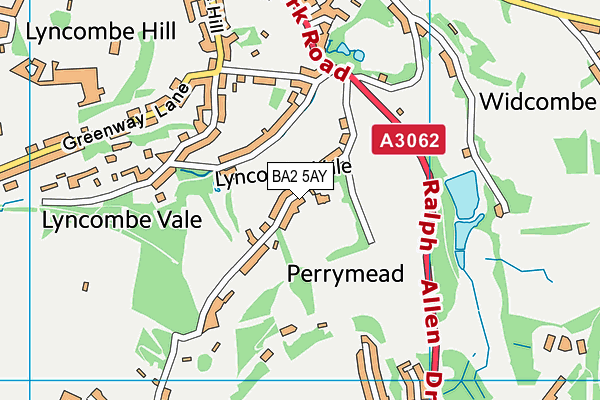 BA2 5AY map - OS VectorMap District (Ordnance Survey)