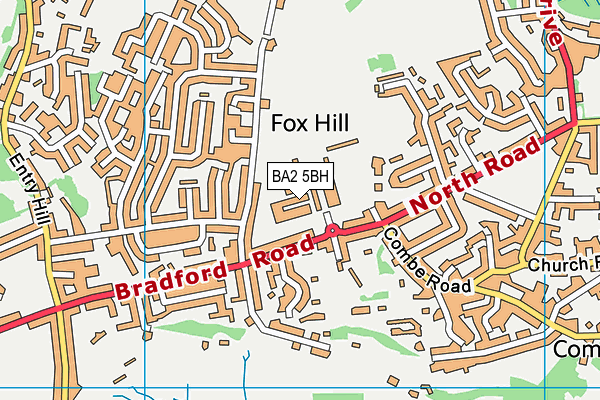 BA2 5BH map - OS VectorMap District (Ordnance Survey)