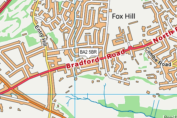 BA2 5BR map - OS VectorMap District (Ordnance Survey)