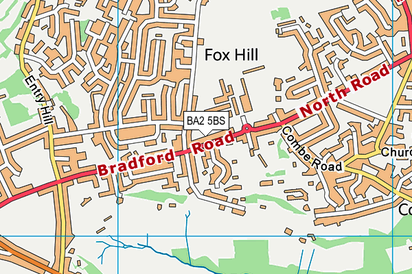 BA2 5BS map - OS VectorMap District (Ordnance Survey)