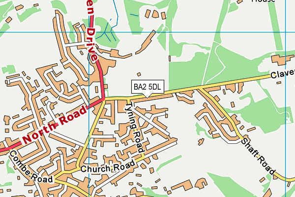 BA2 5DL map - OS VectorMap District (Ordnance Survey)