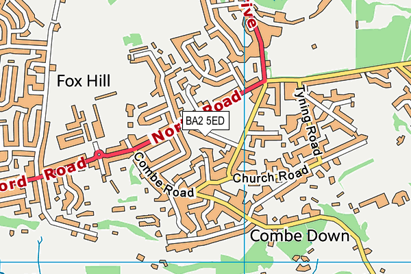 BA2 5ED map - OS VectorMap District (Ordnance Survey)