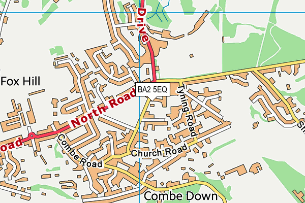 BA2 5EQ map - OS VectorMap District (Ordnance Survey)