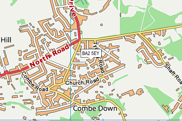 BA2 5EY map - OS VectorMap District (Ordnance Survey)