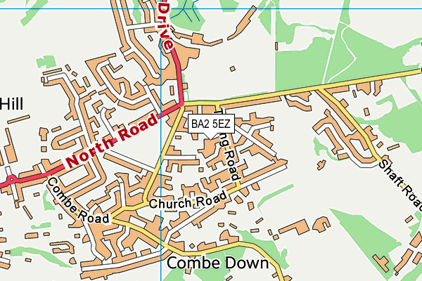 BA2 5EZ map - OS VectorMap District (Ordnance Survey)