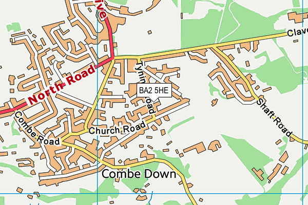 BA2 5HE map - OS VectorMap District (Ordnance Survey)