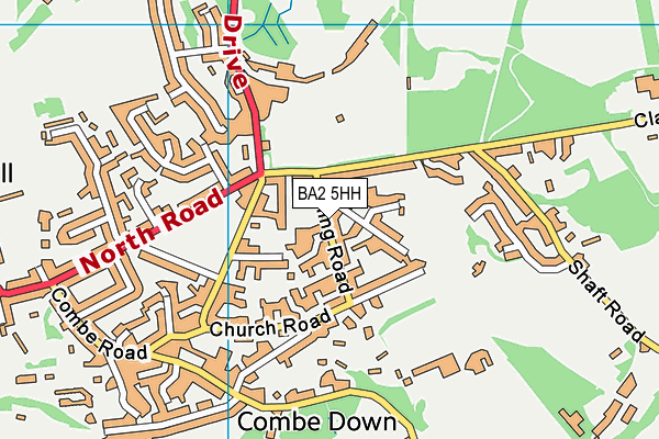 BA2 5HH map - OS VectorMap District (Ordnance Survey)