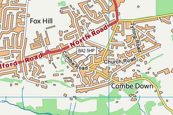 BA2 5HP map - OS VectorMap District (Ordnance Survey)