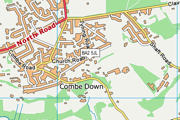 BA2 5JL map - OS VectorMap District (Ordnance Survey)