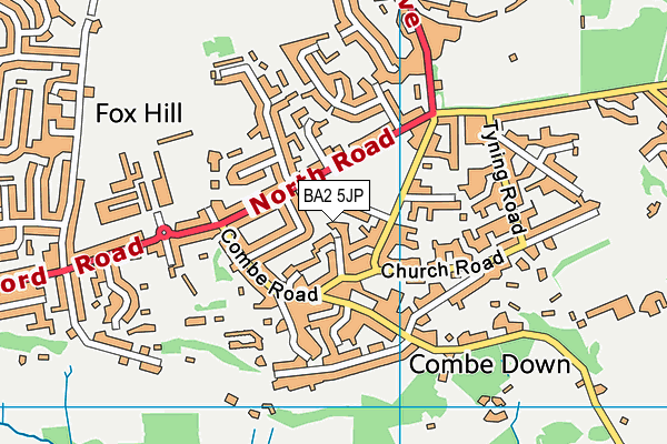 BA2 5JP map - OS VectorMap District (Ordnance Survey)