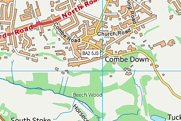 BA2 5JS map - OS VectorMap District (Ordnance Survey)