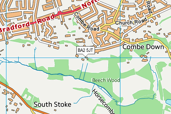 BA2 5JT map - OS VectorMap District (Ordnance Survey)