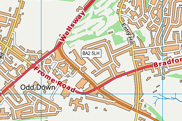 BA2 5LH map - OS VectorMap District (Ordnance Survey)