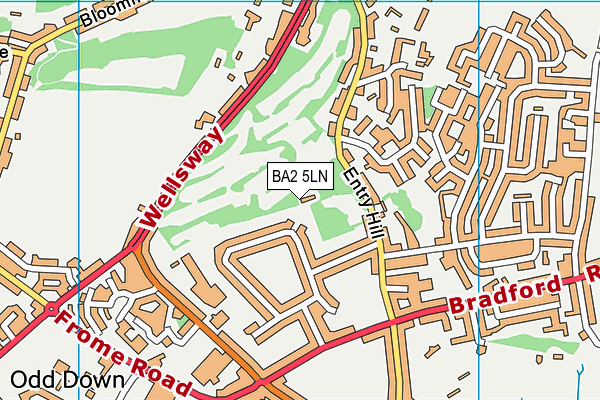 BA2 5LN map - OS VectorMap District (Ordnance Survey)