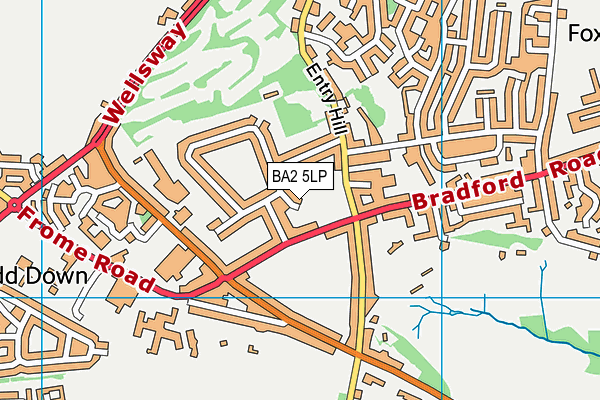 BA2 5LP map - OS VectorMap District (Ordnance Survey)