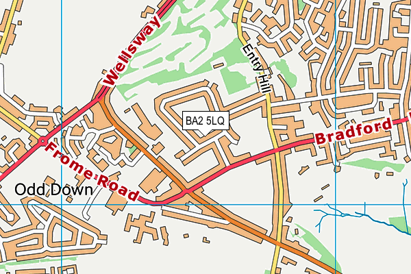 BA2 5LQ map - OS VectorMap District (Ordnance Survey)
