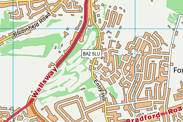 BA2 5LU map - OS VectorMap District (Ordnance Survey)