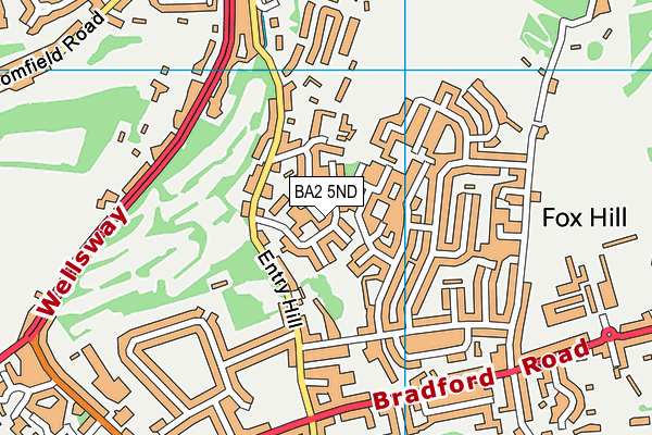 BA2 5ND map - OS VectorMap District (Ordnance Survey)