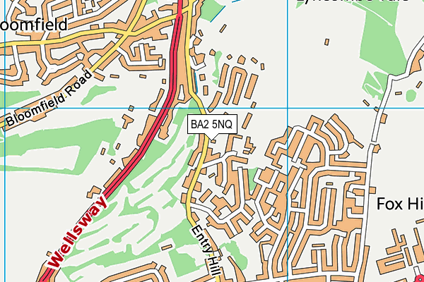 BA2 5NQ map - OS VectorMap District (Ordnance Survey)